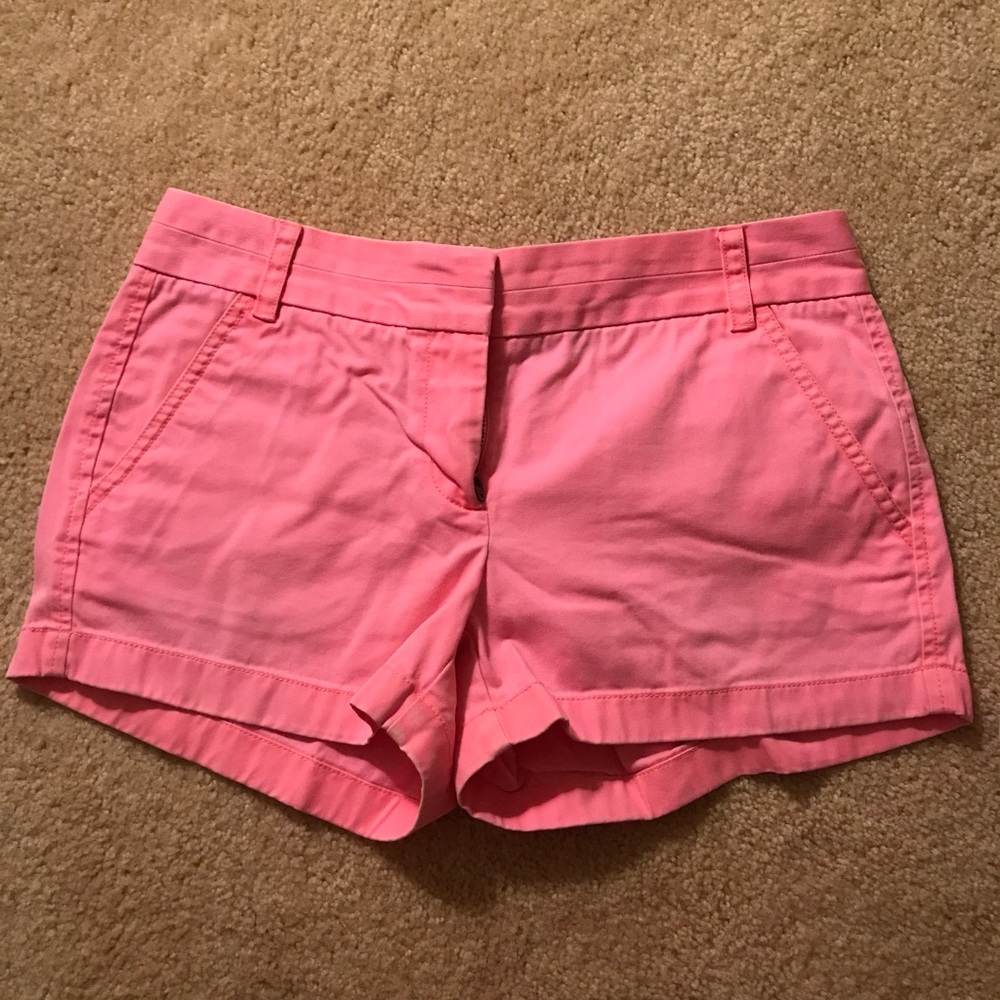 Jcrew coral chino shorts